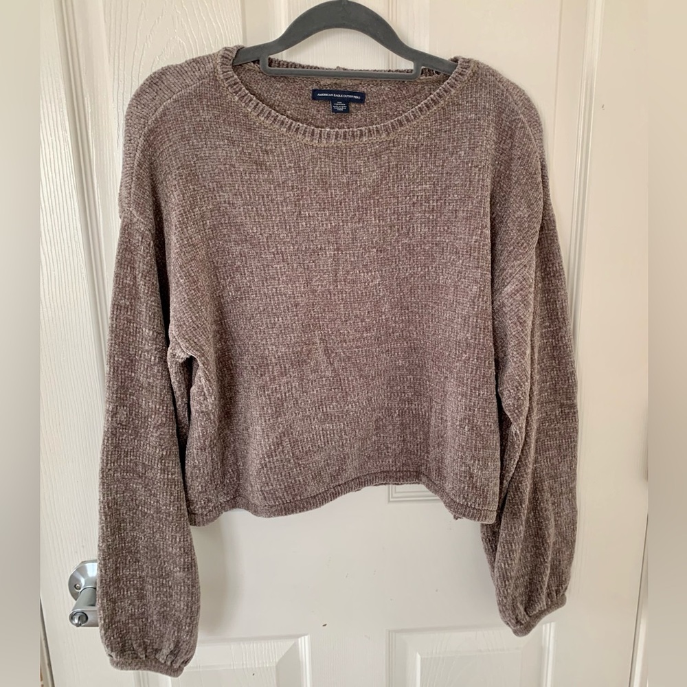 American Eagle Chenille Cropped Sweater